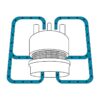Immersion mill flow dispermill